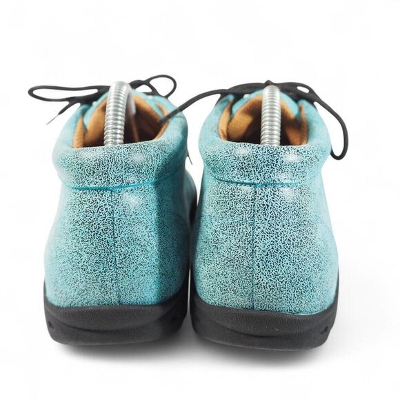 Ferrini Rouge Moc Toe Mid Leather Chukka Boots Women's 10B Turquoise 63722-50 - Picture 5 of 11